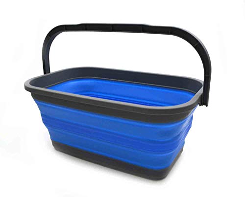 SAMMART 11.6L (3.06 Gallon) Collapsible Rectangular Handy Basket/Bucket