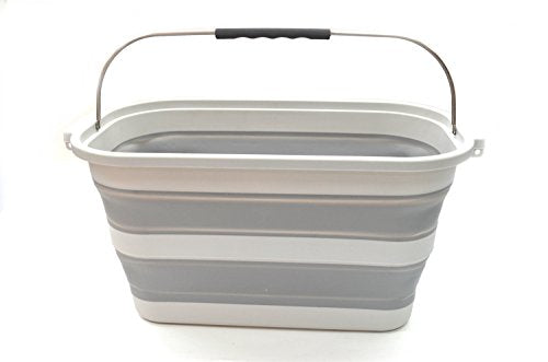 SAMMART Collapsible Rectangular Handy Basket/Bucket