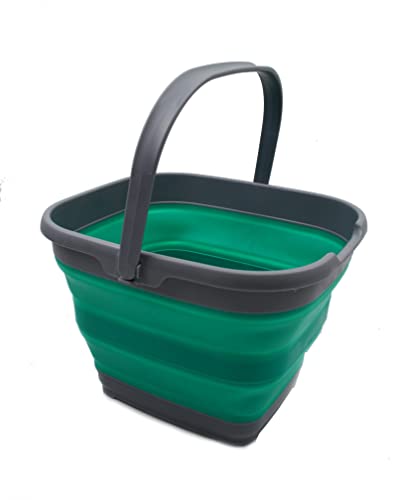 SAMMART 10L (2.6 Gallon) Collapsible Rectangular Handy Basket/Bucket