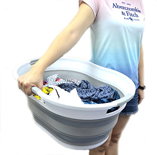 SAMMART COMBO 003 Collapsible Laundry Basket & Dish Drainer & Bucket - Perfect Outdoor & Picnic - Space Saving Storage Container