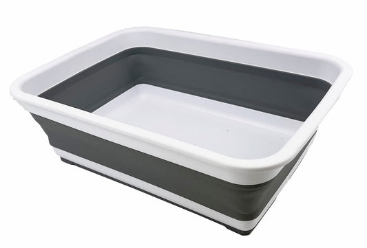 Collpasible Tub (8L Collapsible Rectangular Tub (White/Grey))