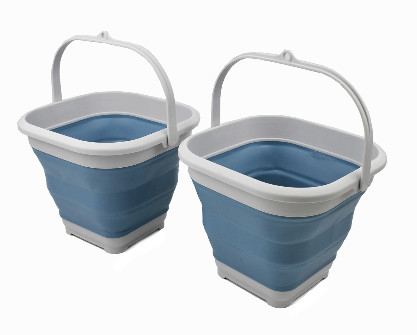 SAMMART 5.5L (1.4 Gallon) Collapsible Square Handy Bucket/Foldable SquareWater Pail/Portable Tub with Handle.