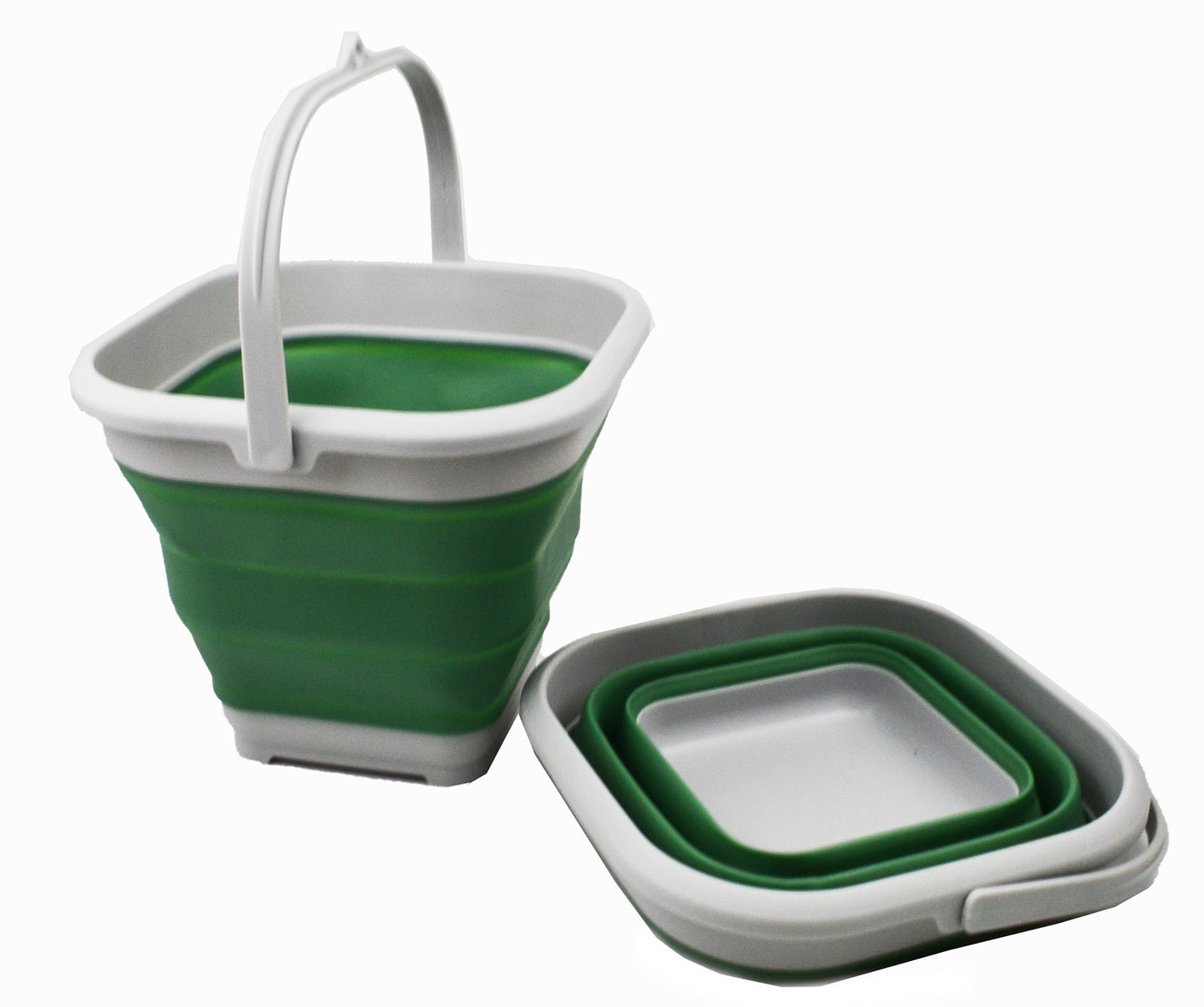 SAMMART 5.5L (1.4 Gallon) Collapsible Square Handy Bucket/Foldable SquareWater Pail/Portable Tub with Handle.