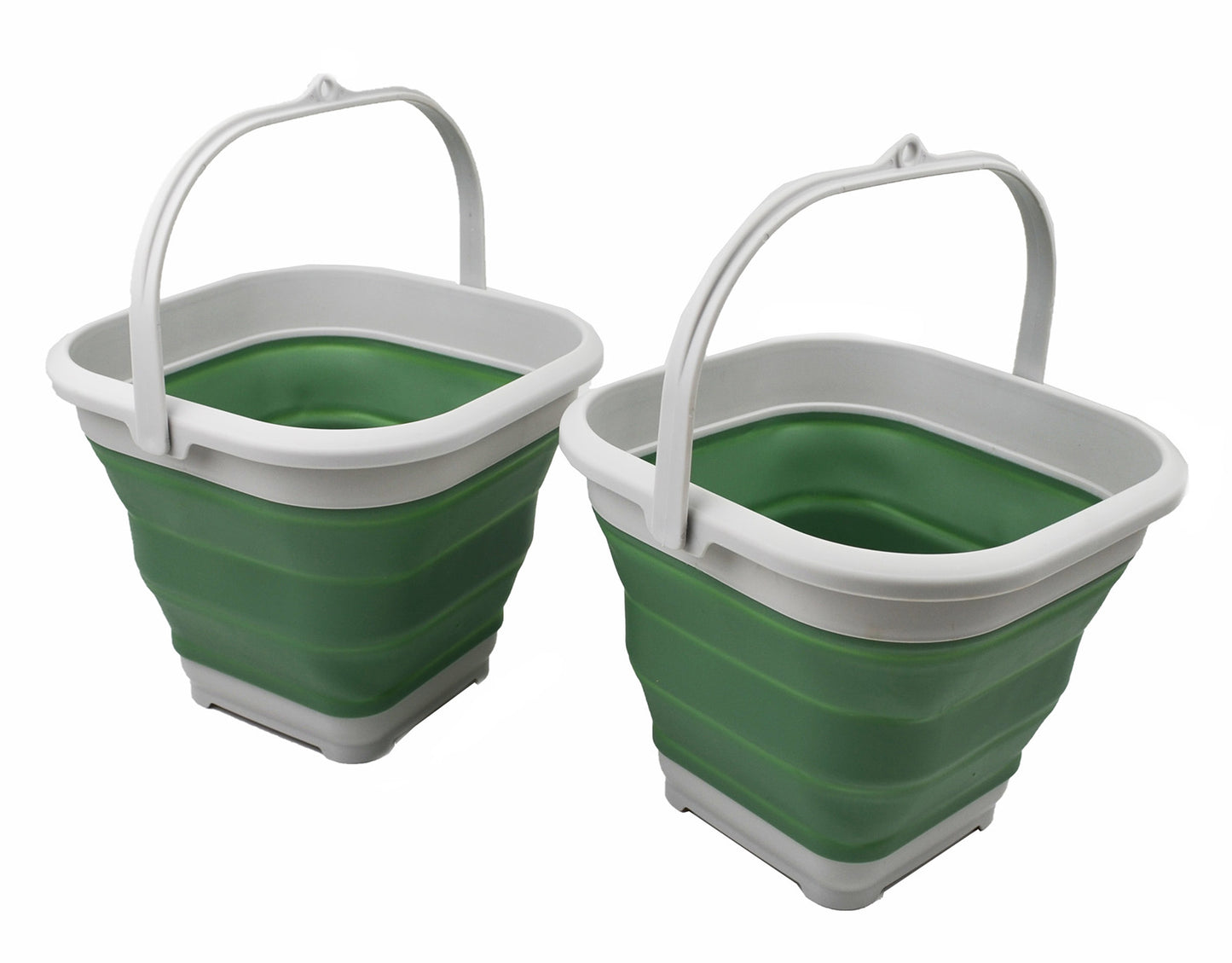 SAMMART 5.5L (1.4 Gallon) Collapsible Square Handy Bucket/Foldable SquareWater Pail/Portable Tub with Handle.