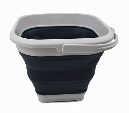 SAMMART 5.5L (1.4 Gallon) Collapsible Square Handy Bucket/Foldable SquareWater Pail/Portable Tub with Handle.