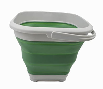 SAMMART 5.5L (1.4 Gallon) Collapsible Square Handy Bucket/Foldable SquareWater Pail/Portable Tub with Handle.